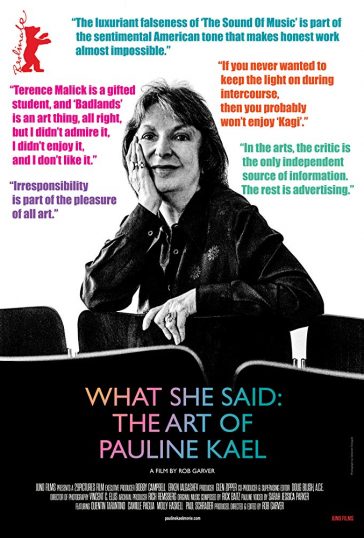 What She Said: The Art of Pauline Kael